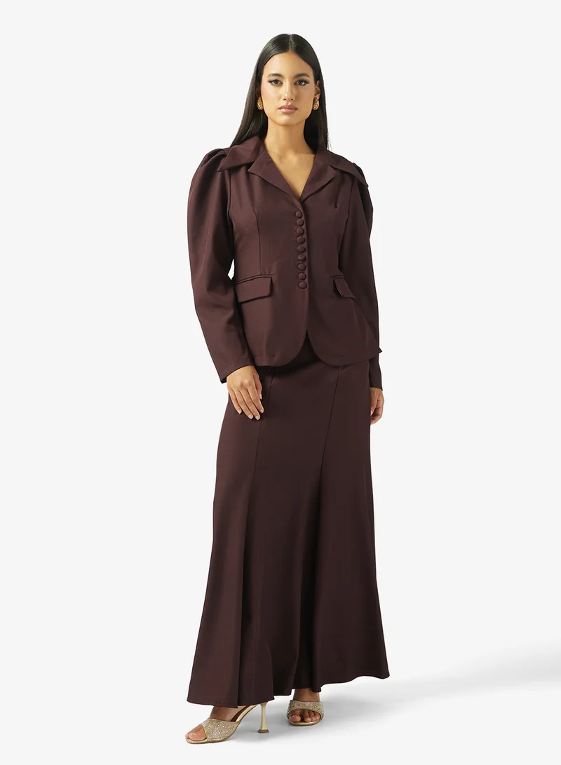 Khizana  Puff Sleeve Top & Skirt Set for Women | Best Price UAE
